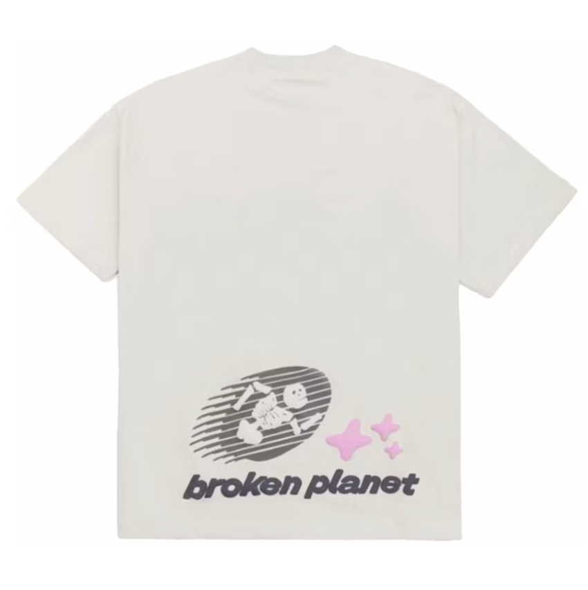 Broken Planet Cosmic Speed T-Shirt Bone White