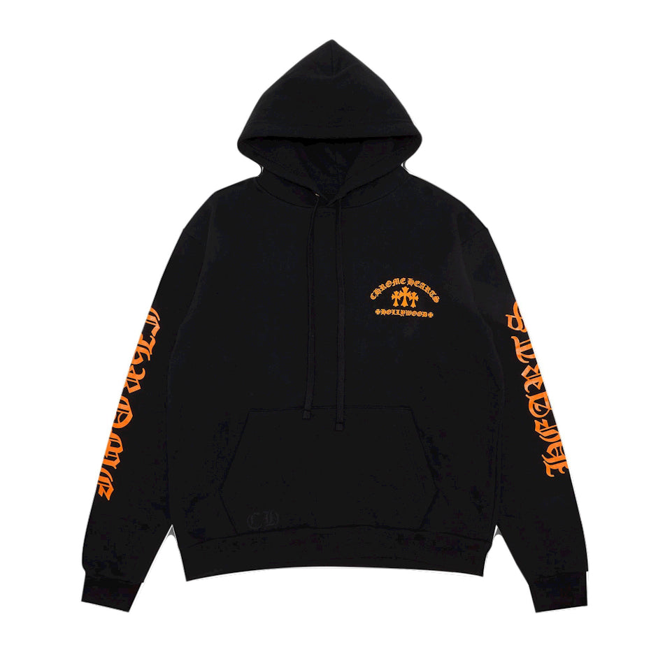 Chrome Hearts Triple Cross Orange Hoodie