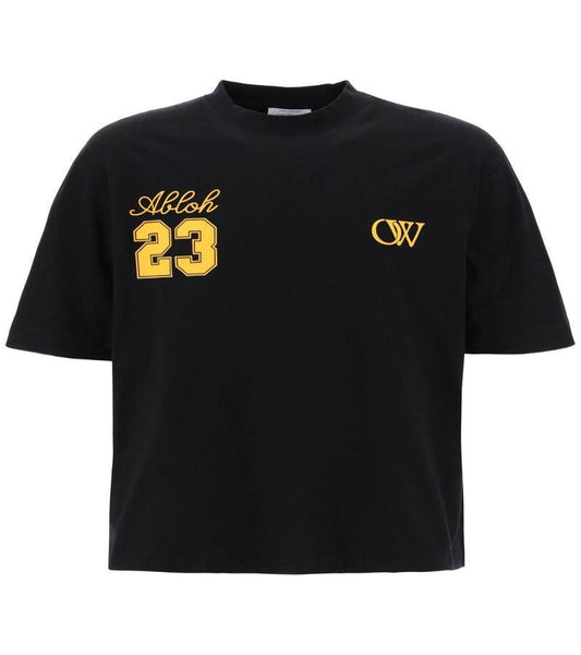 Off White 23 Skate Logo Print Tee Black