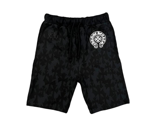 Chrome Heart Sweat Shorts Monochrome Black