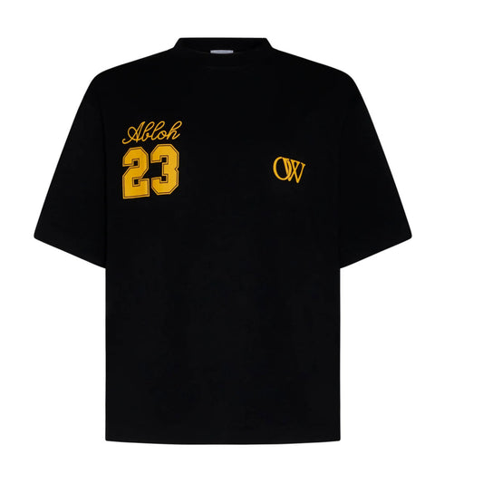Off White 23 Skate Logo Print Tee - Black/Yellow