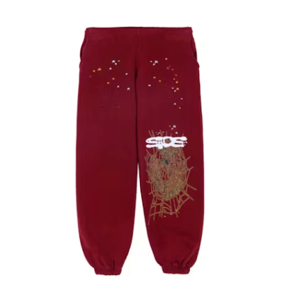 Sp5der Worldwide Sweatpants Maroon